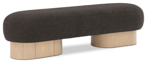 Robertson Boucle Fabric Upholstered Bench - Transitional - Upholstered Benches - By Meridian ... in Exploring the Natural Oak Finish on the Wilshire Boucle Upholstered Bench